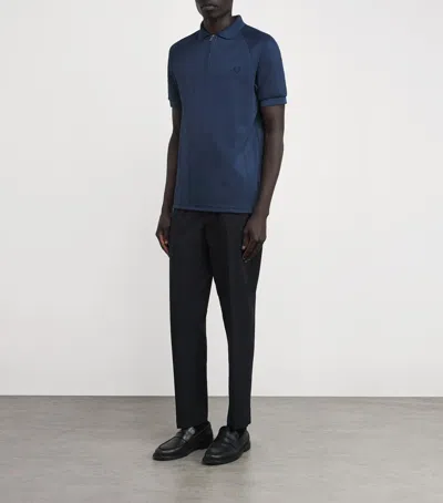 Fred Perry Jacquard Zip Sporty Polo Shirt