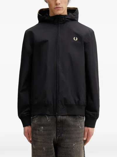 Fred Perry Hooded Brentham Jacket In Black