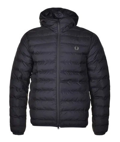 Fred Perry Hooded Insulated Jacket Black