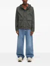 Fred Perry Cropped Fishing Parka Jacket In Green