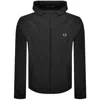 Fred Perry Hooded Shell Jacket Black In Green