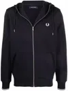 Fred Perry Hooded Zip Through Sweatshirt