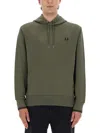 Fred Perry Laurel-wreath Hoodie In Green