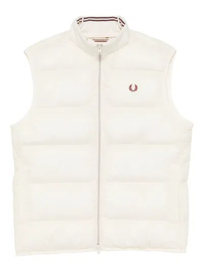 Fred Perry Insulated Gilet In Brown