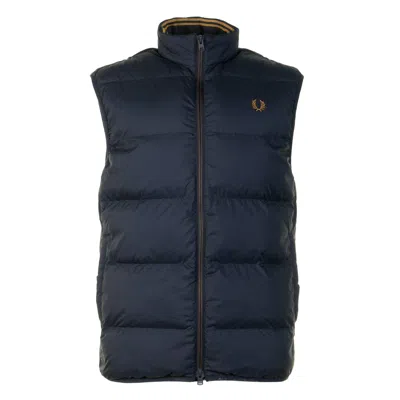 Fred Perry Insulated Gilet Navy In Blue