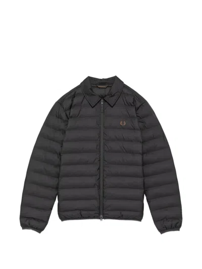 Fred Perry Insulated Zip Jacket In Gray