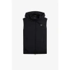 FRED PERRY FRED PERRY J7821 ZIP THROUGH CONCEALED HOOD GILET BLACK