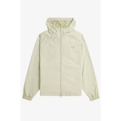 Fred Perry J8902 Hooded Shell Jacket Light Oyster In Neutral