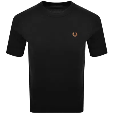 Fred Perry Jacquard Cuff T Shirt Black