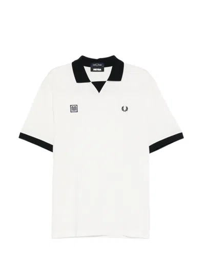 Fred Perry Contrast Collar Short Sleeve Casual Top In Multi