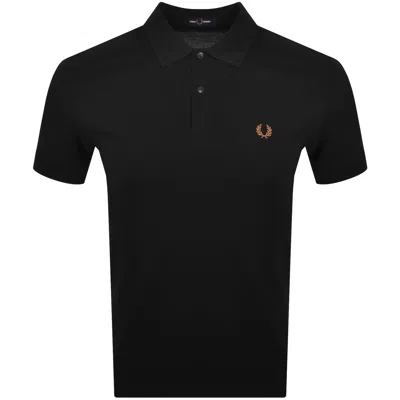 Fred Perry Jacquard Trim Polo Black