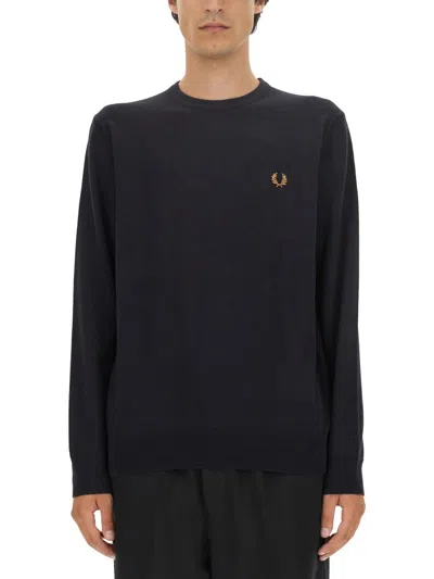 FRED PERRY FRED PERRY JERSEY WITH LOGO EMBROIDERY
