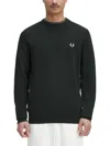 Fred Perry Long-sleeved Cotton T-shirt In Green