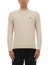 Fred Perry Classic Crew Neck Jersey In Multicolour