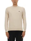 Fred Perry Classic Crew Neck Jersey In Multicolour