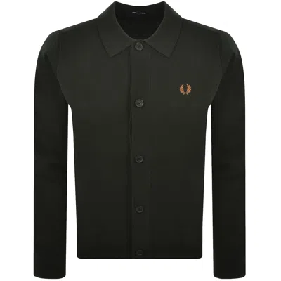 Fred Perry Knit Overshirt Green