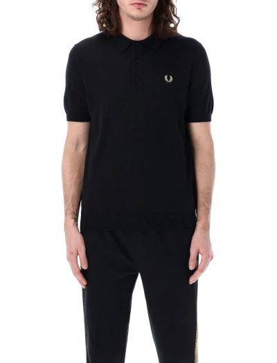Fred Perry Knit Polo In Black