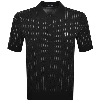 Fred Perry Knit Polo Shirt Black