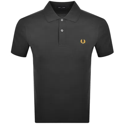 Fred Perry Knit Polo T Shirt Grey In Gray