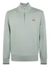 Fred Perry Knitted Cotton Jumper In Blau