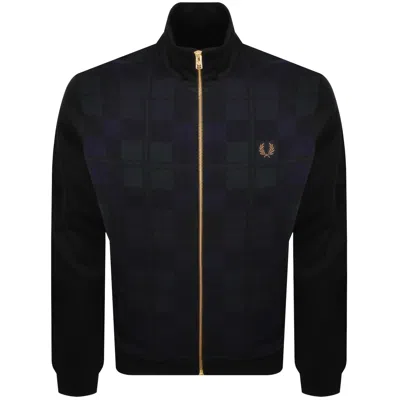 Fred Perry Knitted Front Track Jacket Black