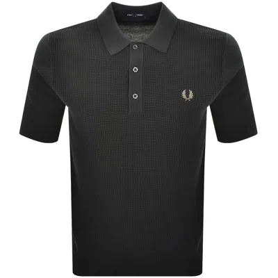 Fred Perry Knitted Polo T Shirt Green
