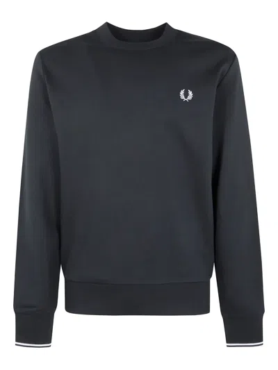 Fred Perry Logo Crew-neck Sweatshirt In Green