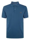 Fred Perry Laurel Wreath-embroidered Polo Shirt In Blue