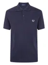Fred Perry Laurel Wreath-embroidered Polo Shirt In Blue