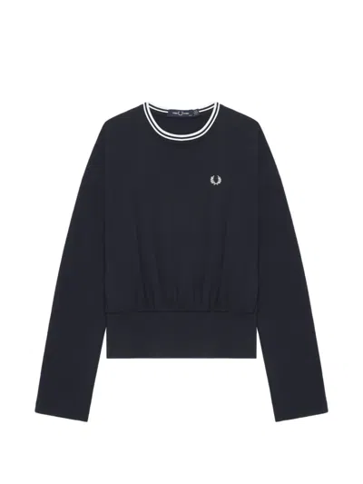 Fred Perry Laurel Wreath Gathered T-shirt In Blue