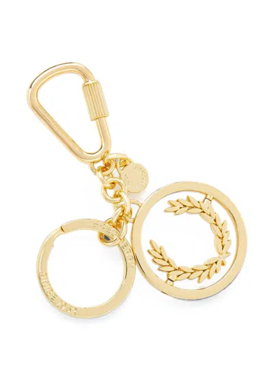 Fred Perry Laurel Wreath Keyring In Gold