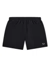 Fred Perry Laurel Wreath Shorts In Black