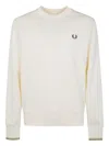 Fred Perry Laurel Wreath Sweater In Neutral
