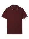 Fred Perry Laurel-wreath Trim Polo Shirt In Red
