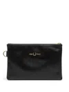 Fred Perry Leather Messenger Bag In Black
