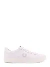 Fred Perry Leather Sneakers With Lateral Embroidery In White