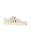 Fred Perry Leather Sneakers With Logo Embroidery In White