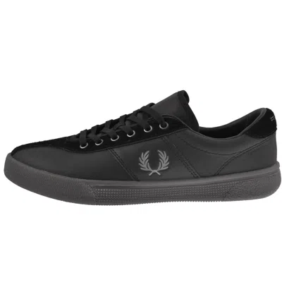 Fred Perry Leather Tennis Trainers Black
