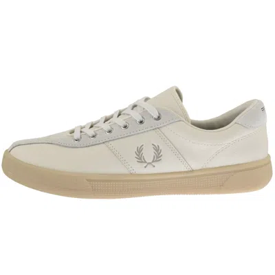 Fred Perry Leather Tennis Trainers Off White In Multi