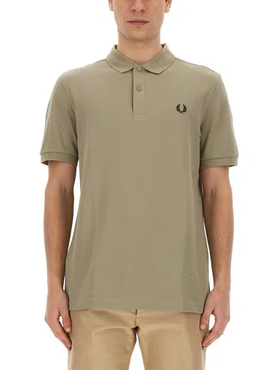 Fred Perry Polo With Logo In Beige