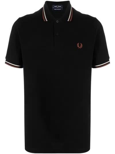 FRED PERRY LOGO COTTON POLO SHIRT