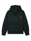 Fred Perry Logo-detail Cotton Hoddie In Black
