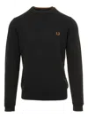 Fred Perry Black Embroidered Turtleneck