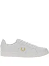Fred Perry Logo-detail Perforated Sneakers In White
