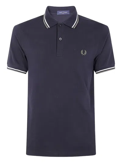 Fred Perry Short Sleeve Twin Tipped Polo Shirt In Purple