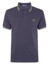 Fred Perry Logo-detail Polo Shirt In Purple