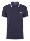 Fred Perry Logo-detail Polo Shirt In Blue