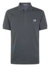 Fred Perry Logo-detail Polo Shirt In Gray