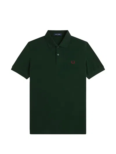 Fred Perry Logo-detail Polo Shirt In Green