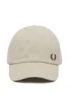 Fred Perry Logo-embroidered Baseball Cap In Neutral